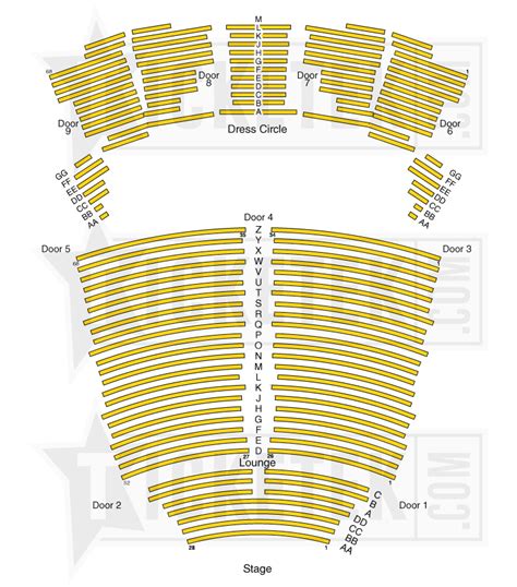 seating map crown theatre perth  Foyer Bar, interval drinks